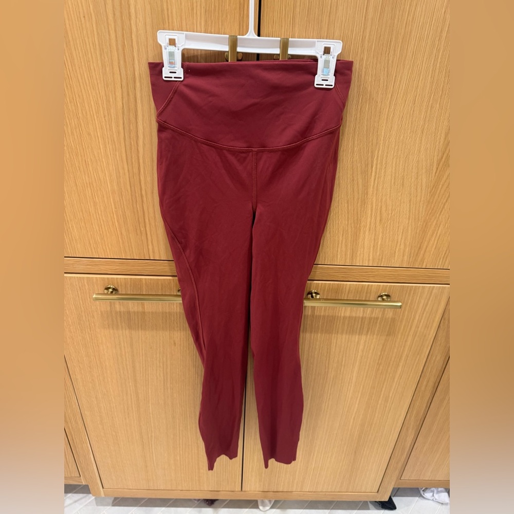 Lululemon Athletica Burgundy High-Waisted Leggings